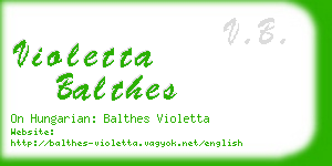 violetta balthes business card